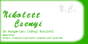 nikolett csenyi business card