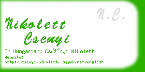 nikolett csenyi business card